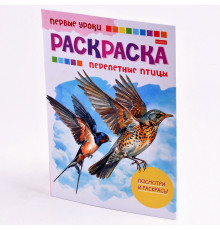 Раскраска-книжка А5 8л Hatber "Первые уроки.Перелетные птицы" 8Рц5_10354