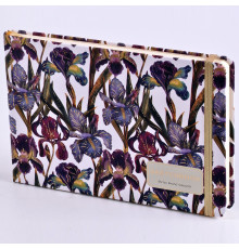 Скетчбук 100л Bruno Visconti "Флора.Ирисы" на резинке 21,3*14,6 100г/м2 1-607/02