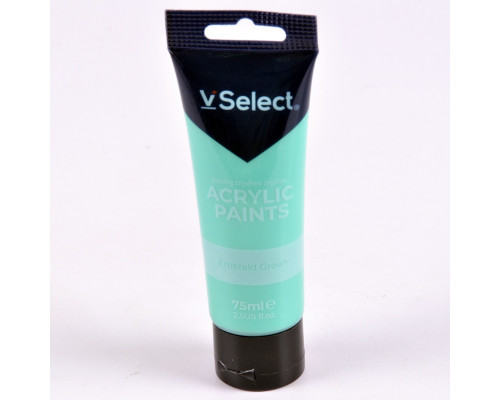 Краска акриловая 75мл VSelect изумрудно-зеленая KRVS195203