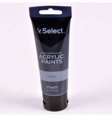 Краска акриловая 75мл VSelect чёрная KRVS195211