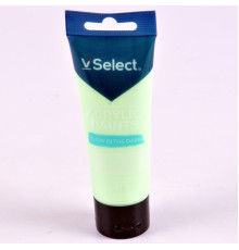 Краска акриловая 75мл VSelect зелёная светящаяся в темноте KRVS195225