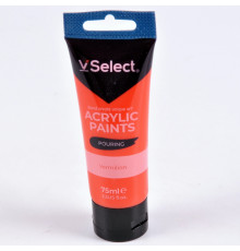 Краска акриловая 75мл VSelect "Pouring" ярко красная KRVS195241