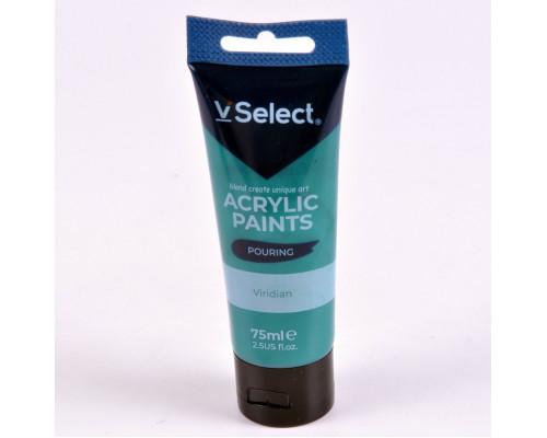 Краска акриловая 75мл VSelect "Pouring" сине-зелёная KRVS195246