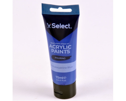 Краска акриловая 75мл VSelect "Pouring" циан KRVS195248