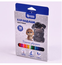 Карандаши 18цв Schoolformat "Душные зверушки" шестигранные картонная коробка КЦ18-ДЗ