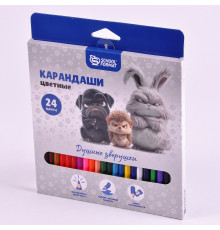 Карандаши 24цв Schoolformat "Душные зверушки" шестигранные картонная коробка КЦ24-ДЗ
