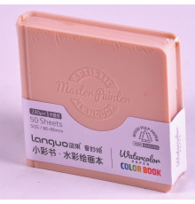 Скетчбук С7 50л Intelligent "Languo.Бежевый" пластиковый футляр 8*8 230гр/м2 DO-606/DB-908