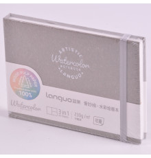Скетчбук А6 45л Intelligent "Languo.Серый" на резинке 14,5*10,5 230гр/м2 DM-378