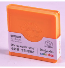Скетчбук С7 50л Intelligent "Languo.Жёлтый" пластиковый футляр 8*8 230гр/м2 DO-609/DB-911
