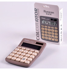Калькулятор Runzon RZ.877 12 разрядов 2 питания 15*11,5*3,5 ассорти DQ-72