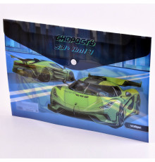 Папка-конверт на кнопке А4 Intelligent "Скорость" 0,18 32,5*22,5 DP-9300