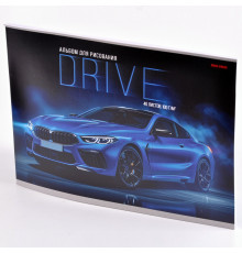 Альбом для рисования 40л Проф-Пресс "Спортивные автомобили-6" ассорти 40-7781