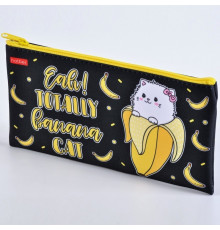 Пенал-косметичка Hatber "Banana-cat" ткань 20,5*11 Npk_45209