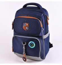 Ранец Grizzly "Синий" 1отд, нагрудная стяжка 27*39*15 0,844кг RAn-589-2/2