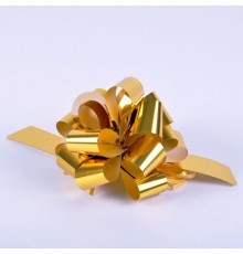 Бант шар 324/75 золотой металлизированный 3,2*9,99см GrandGift