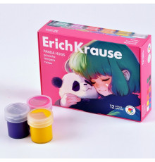 Гуашь 12цв 20мл Erich Krause "Объятия панды" 62980