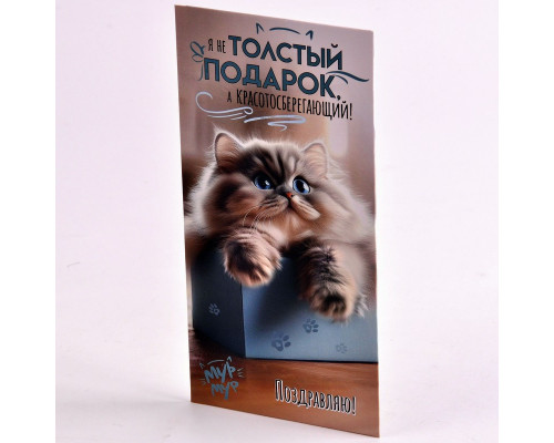 Конверт для денег "Я не толстый подарок..." 8,2*16,2 Праздник 5.0001369